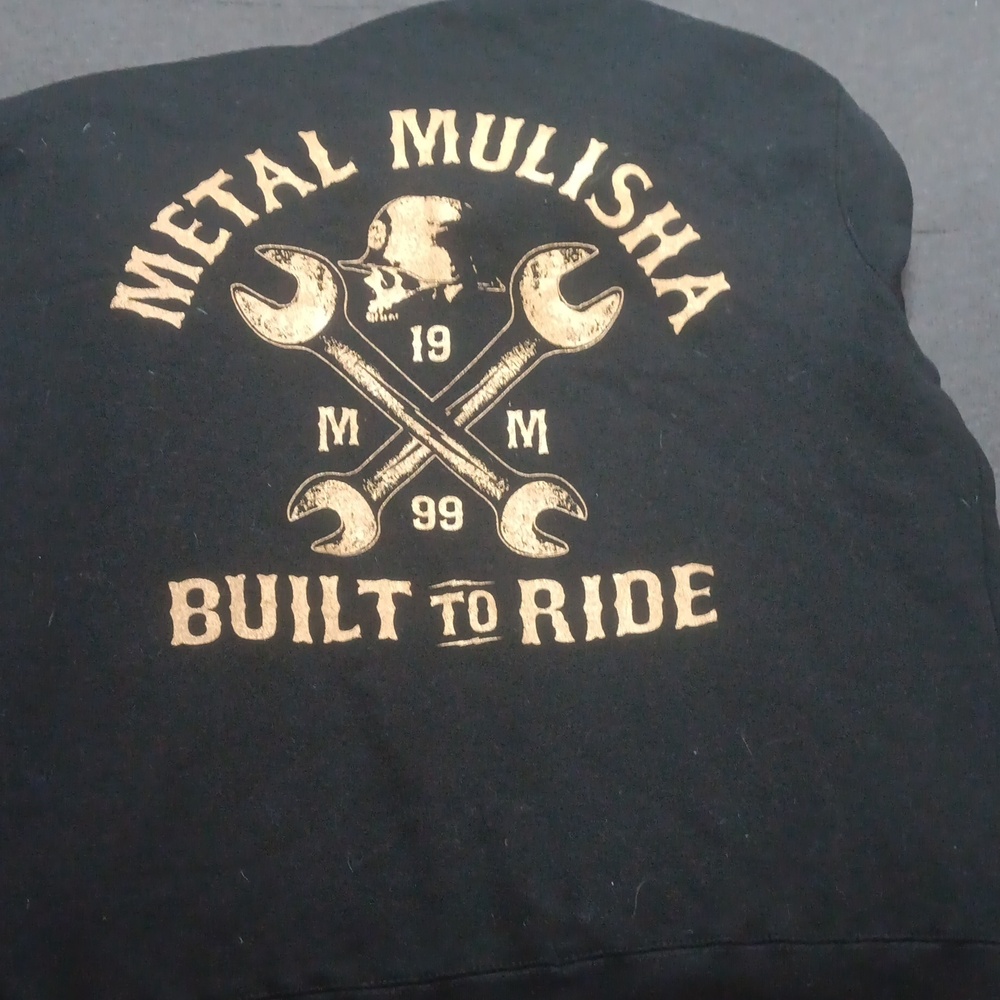 Metal Mulisha Black Zip Hoodie with Silver Zipper